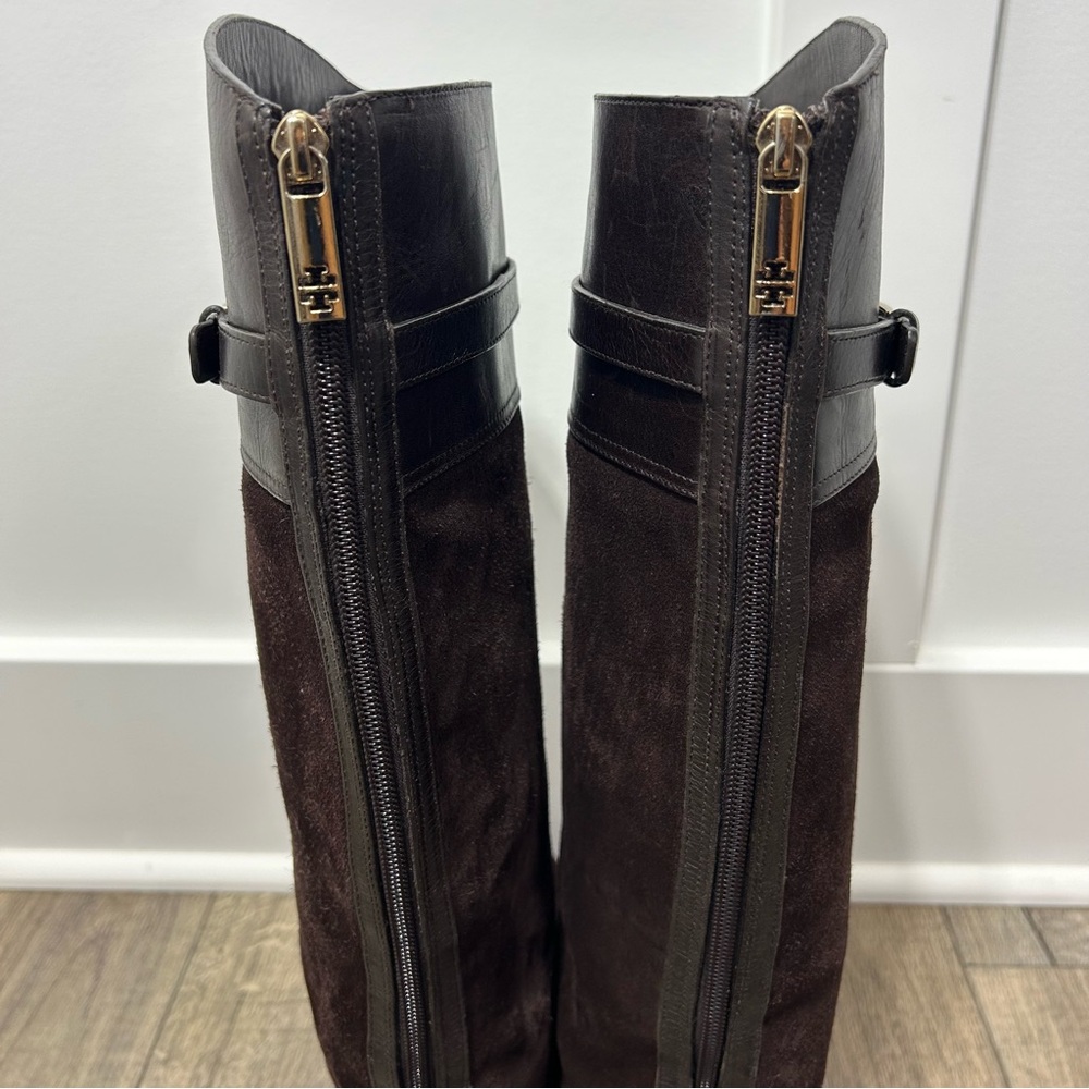 SOLD- Tory Burch Dark Brown Over the Knee Boots - Picture 8 of 13